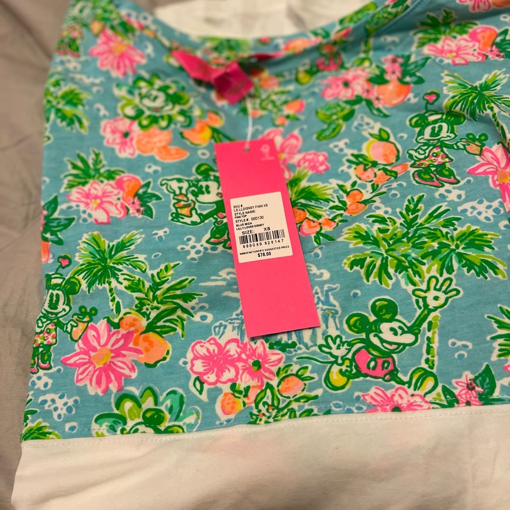 Lilly Pulitzer NWT Disney release XS Finn top Lilly loves Disney.